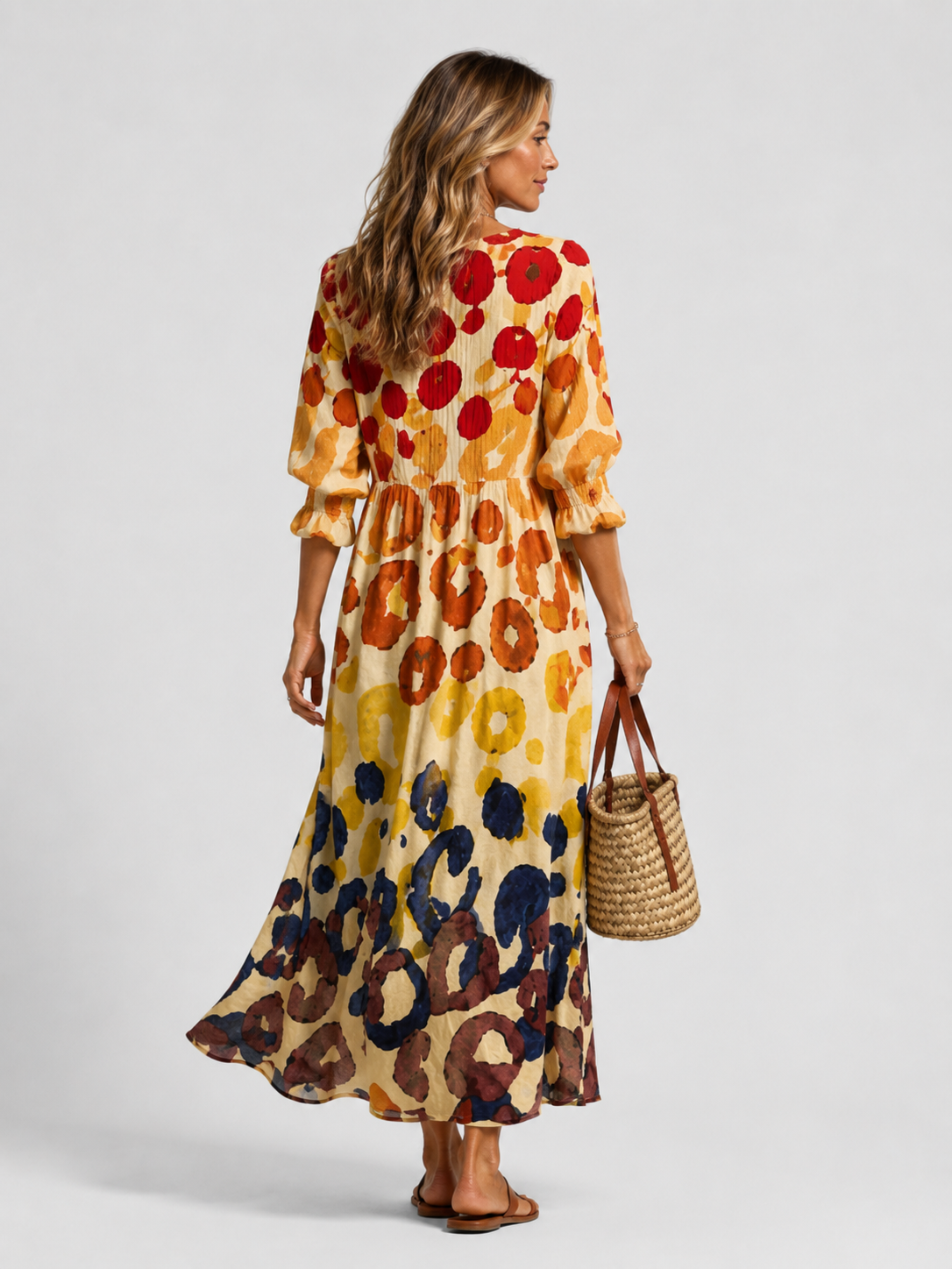 Eva Printed Shirt Midi Dress