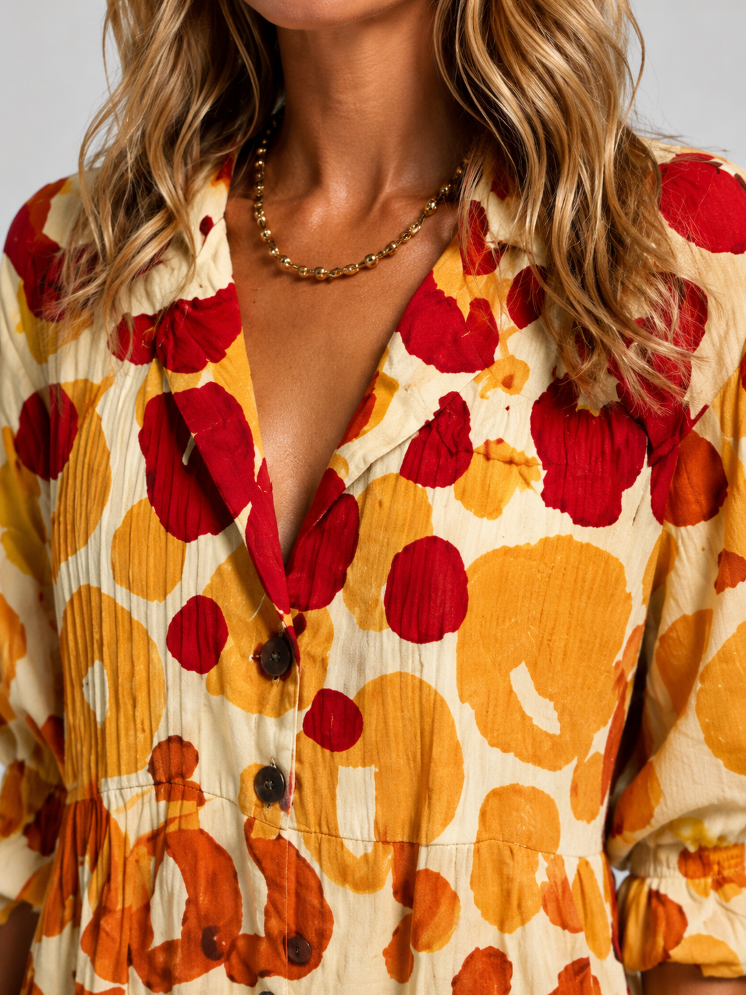 Eva Printed Shirt Midi Dress