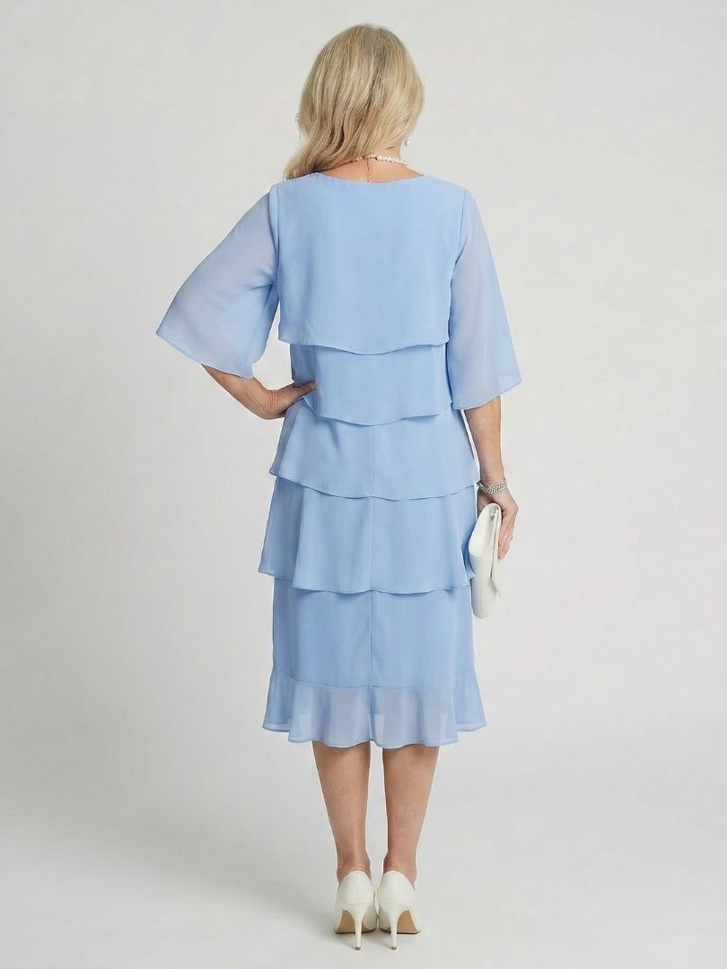 Evelyn | Layered Tier Midi Dress