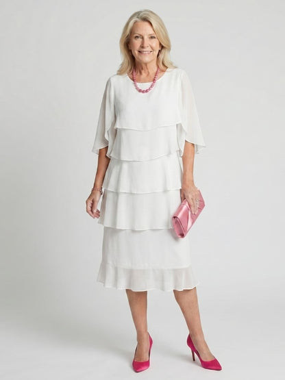 Evelyn | Layered Tier Midi Dress