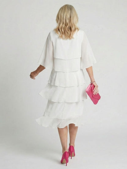 Evelyn | Layered Tier Midi Dress
