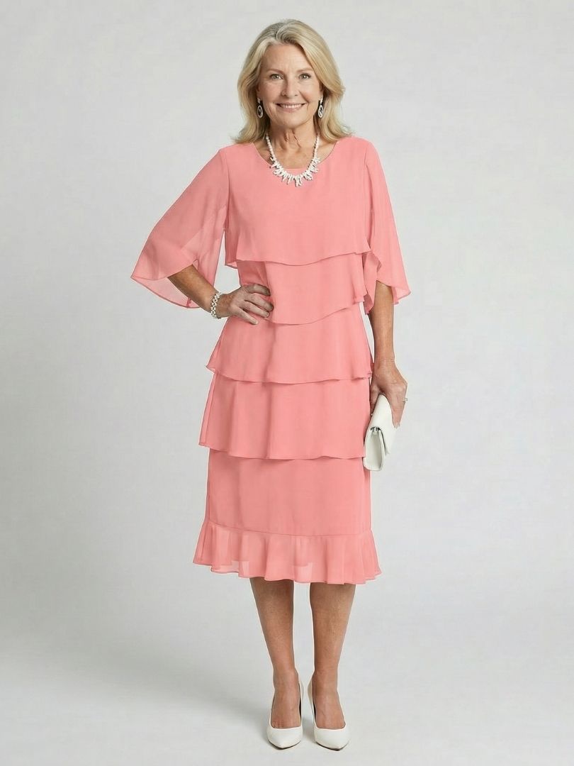 Evelyn | Layered Tier Midi Dress