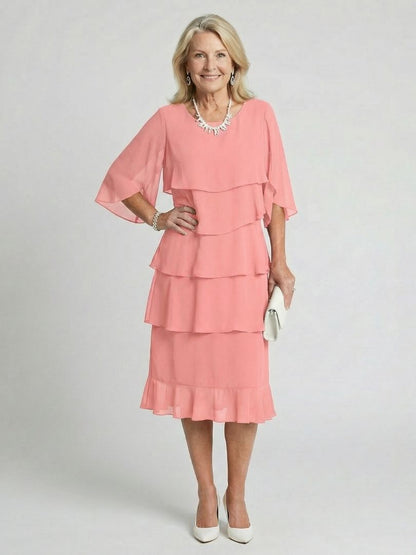 Evelyn | Layered Tier Midi Dress