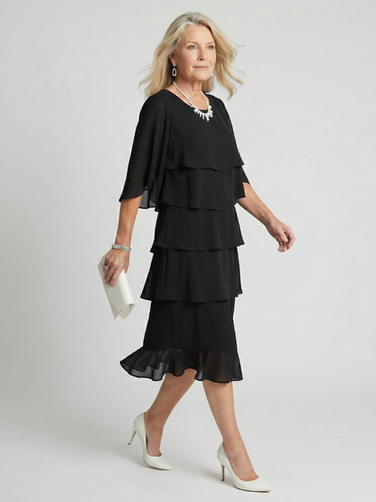 Evelyn | Layered Tier Midi Dress