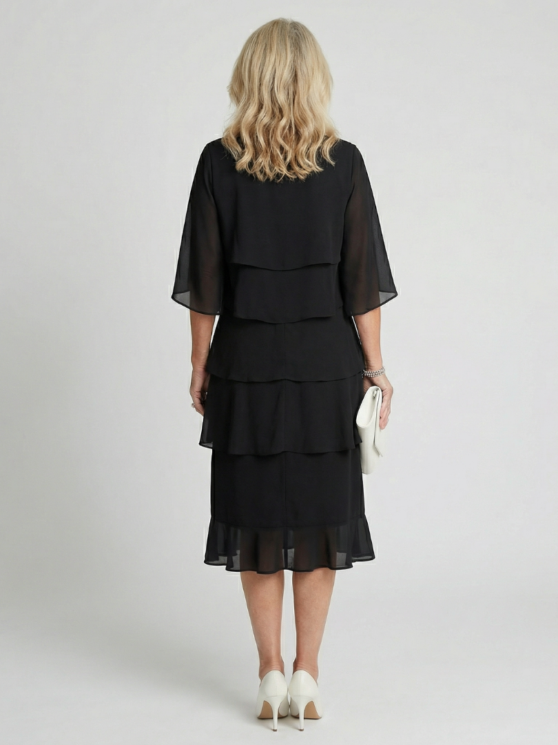 Evelyn | Layered Tier Midi Dress