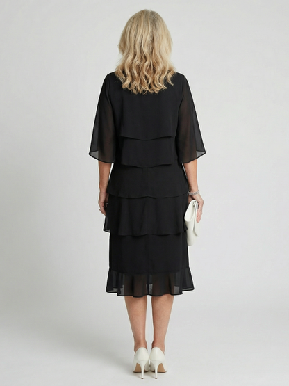 Evelyn | Layered Tier Midi Dress