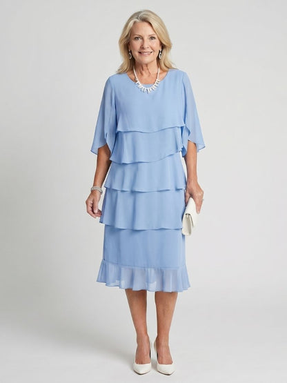 Evelyn | Layered Tier Midi Dress