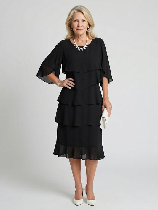 Evelyn | Layered Tier Midi Dress
