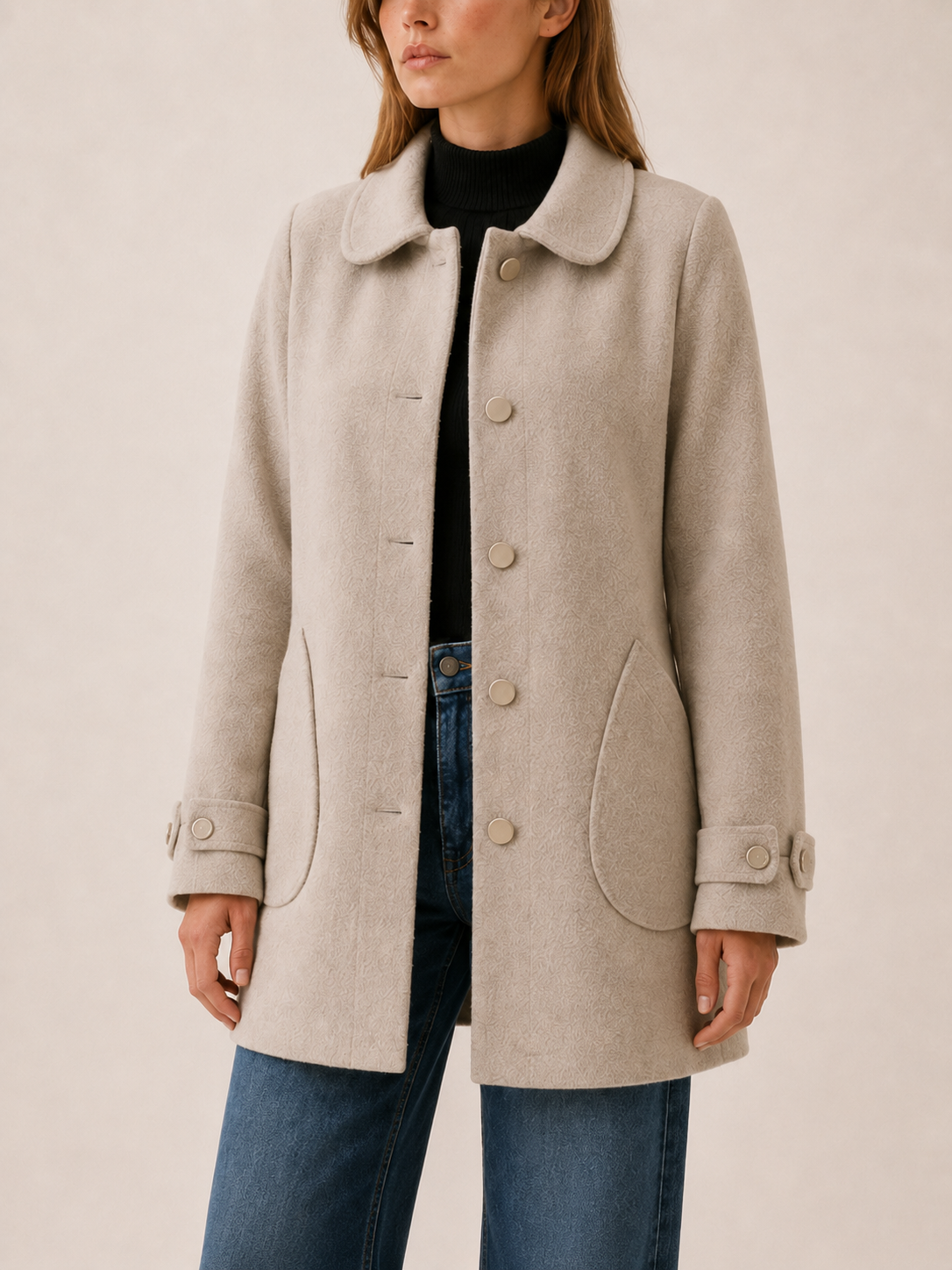 Evelyn | Tailored Button Up Long Coat