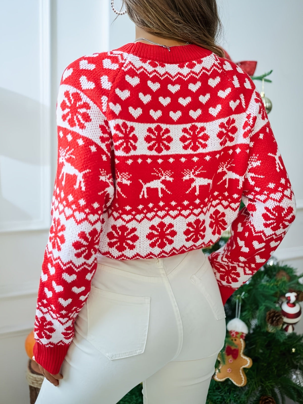 Felicia | Suéter de punto festivo con diseño Fair Isle