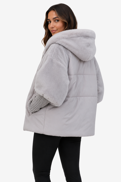Felicity | Faux Fur Hooded Oversized Jacket