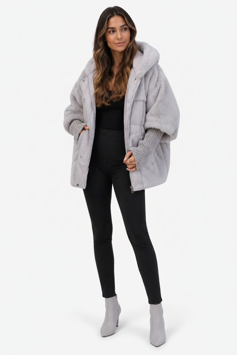 Felicity | Faux Fur Hooded Oversized Jacket