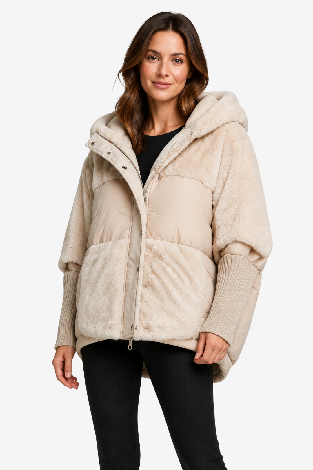 Felicity | Faux Fur Hooded Oversized Jacket