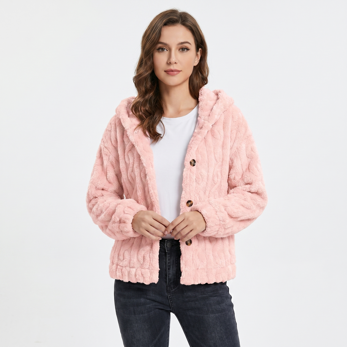 Fern | Fleece Hooded Cardigan