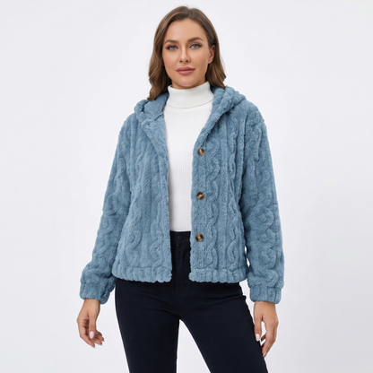 Fern | Fleece Hooded Cardigan