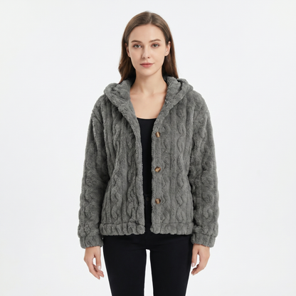 Fern | Fleece Hooded Cardigan