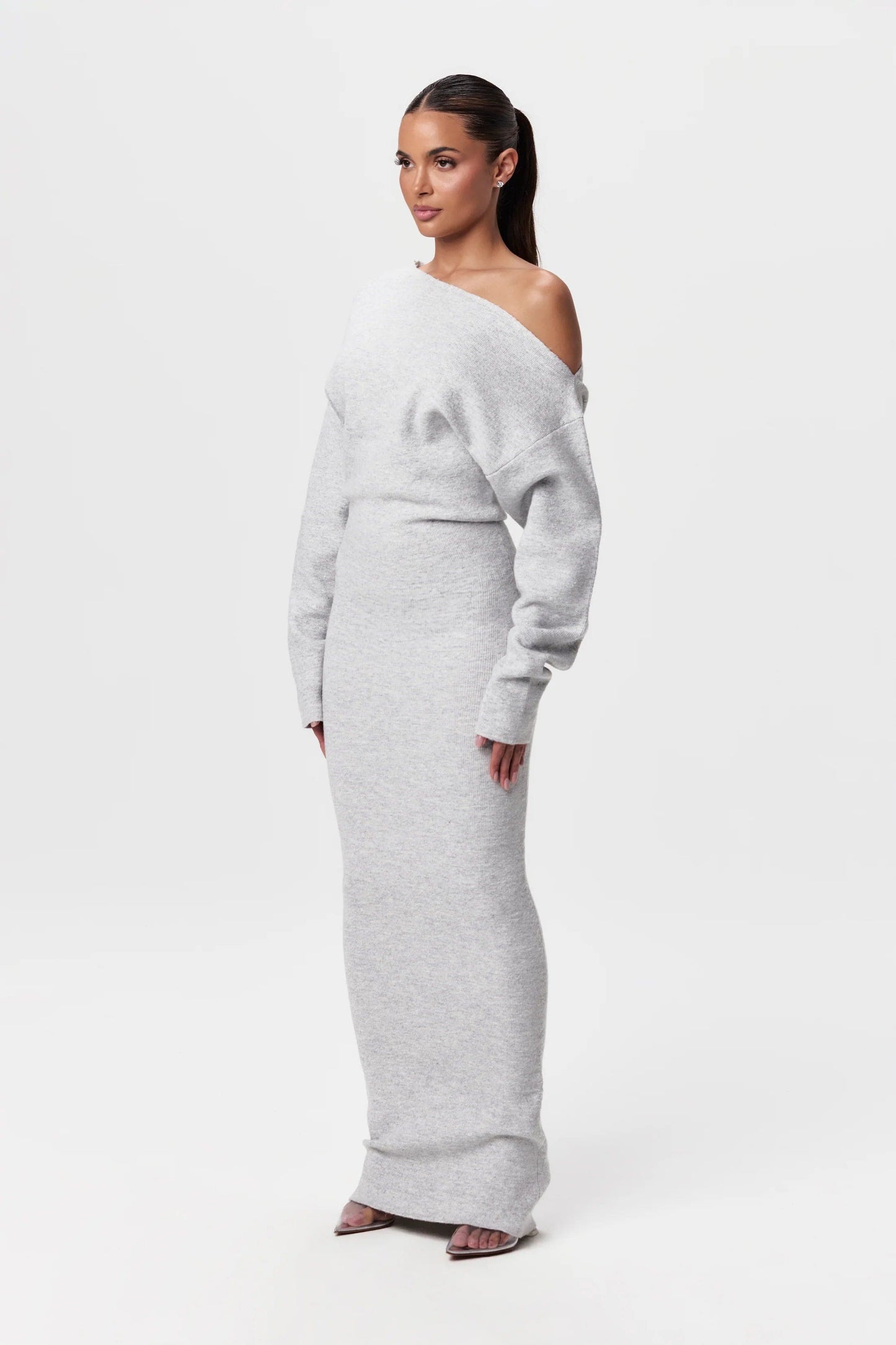 Florine Off Shoulder Knit Maxi Dress
