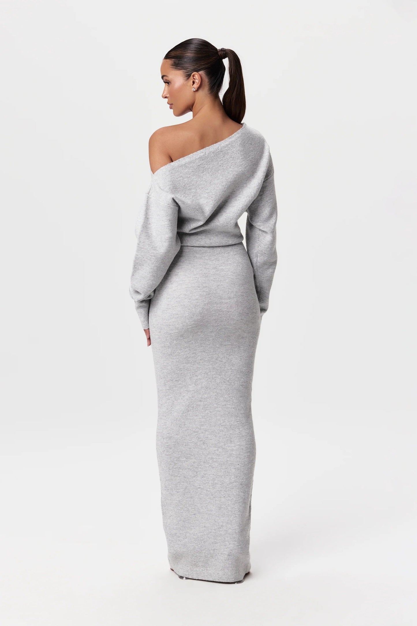 Florine Off Shoulder Knit Maxi Dress