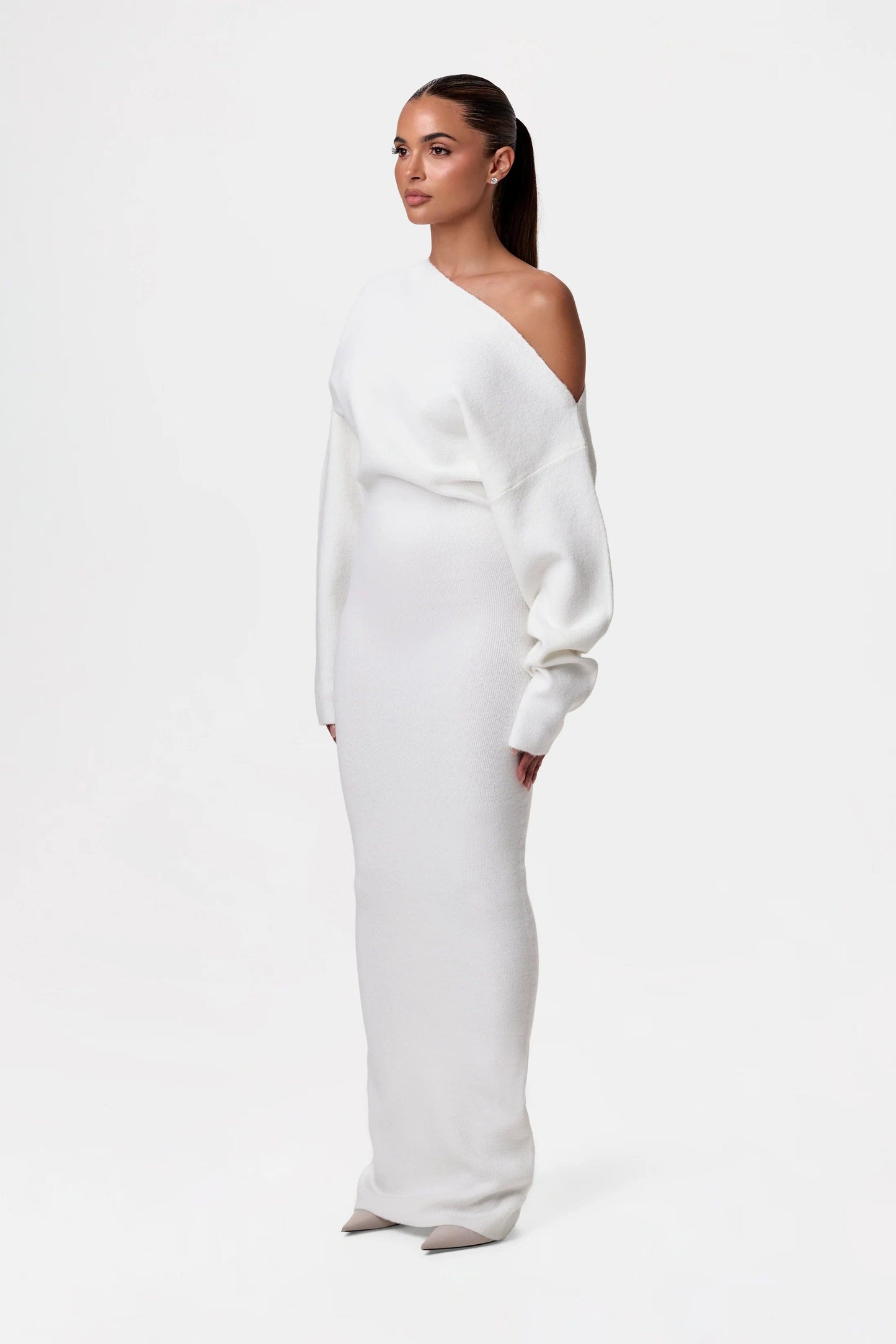 Florine Off Shoulder Knit Maxi Dress