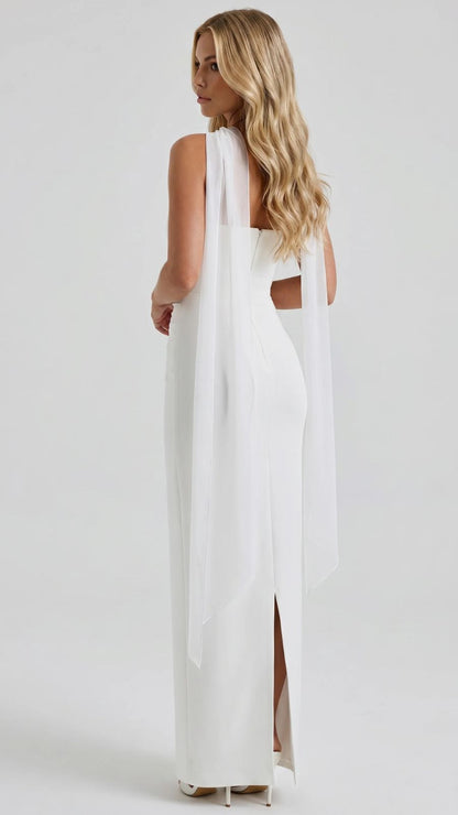 Francisca Bandage Mesh Sash Maxi Dress