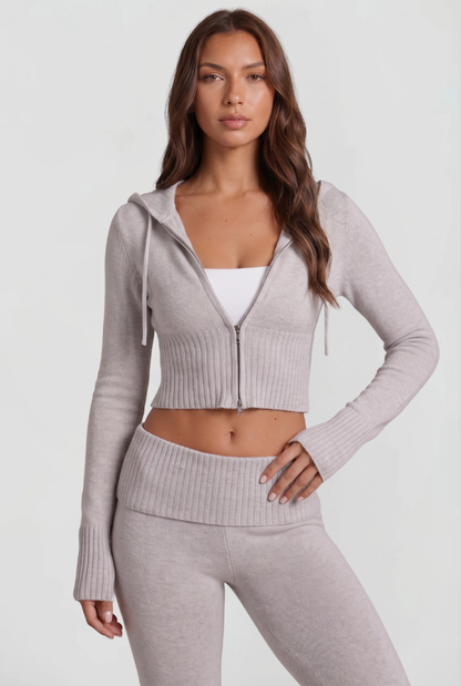 Georgia | Cropped Hoodie Flare Pants Set