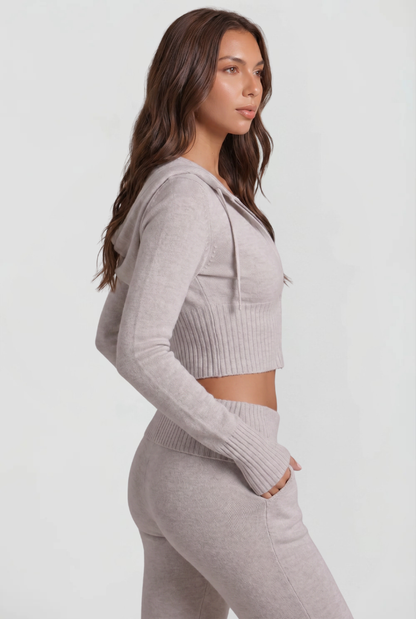 Georgia | Cropped Hoodie Flare Pants Set