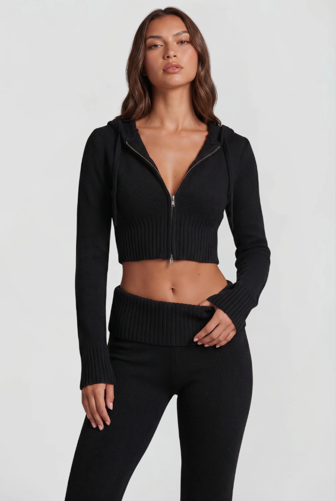 Georgia | Cropped Hoodie Flare Pants Set