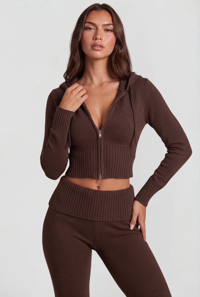 Georgia | Cropped Hoodie Flare Pants Set