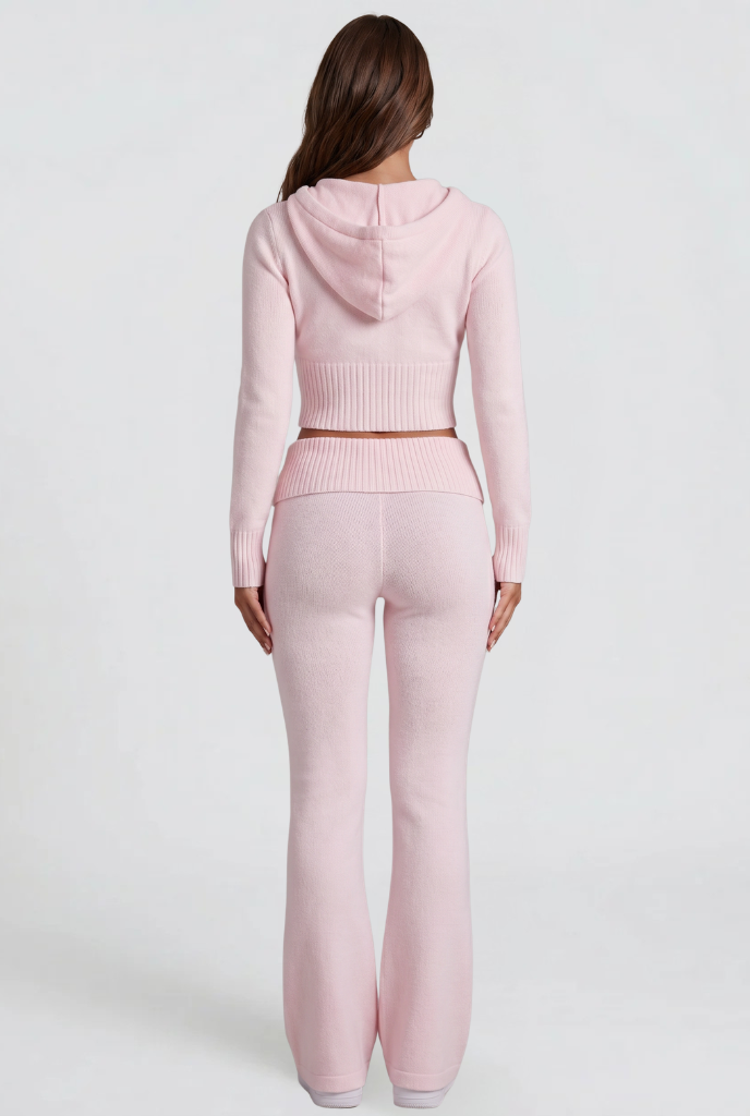 Georgia | Cropped Hoodie Flare Pants Set
