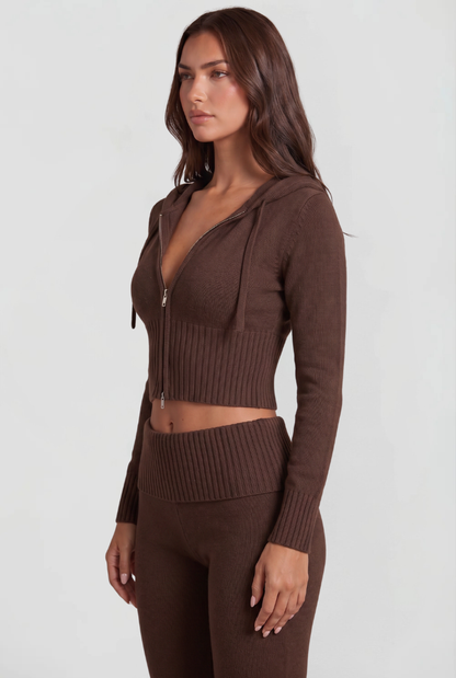 Georgia | Cropped Hoodie Flare Pants Set