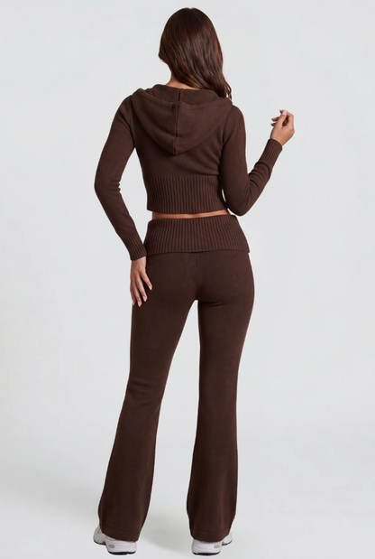 Georgia | Cropped Hoodie Flare Pants Set