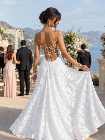 Grace | Spaghetti Strap Full Lace Maxi Dress