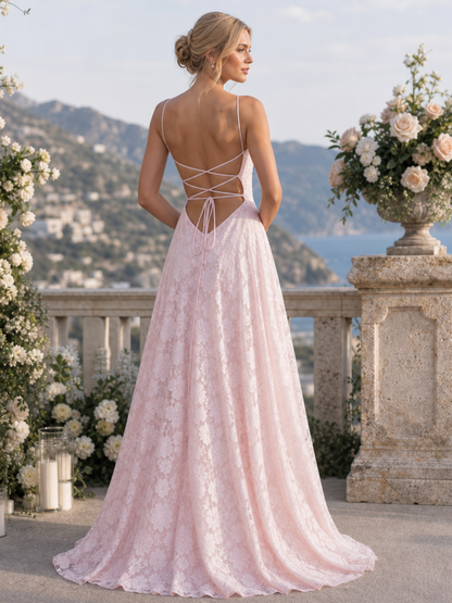 Grace | Spaghetti Strap Full Lace Maxi Dress