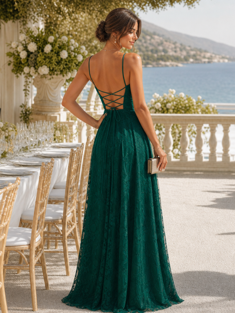 Grace | Spaghetti Strap Full Lace Maxi Dress