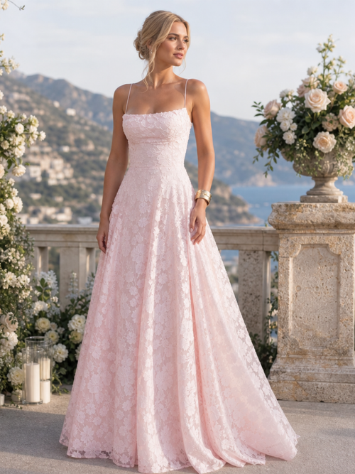 Grace | Spaghetti Strap Full Lace Maxi Dress