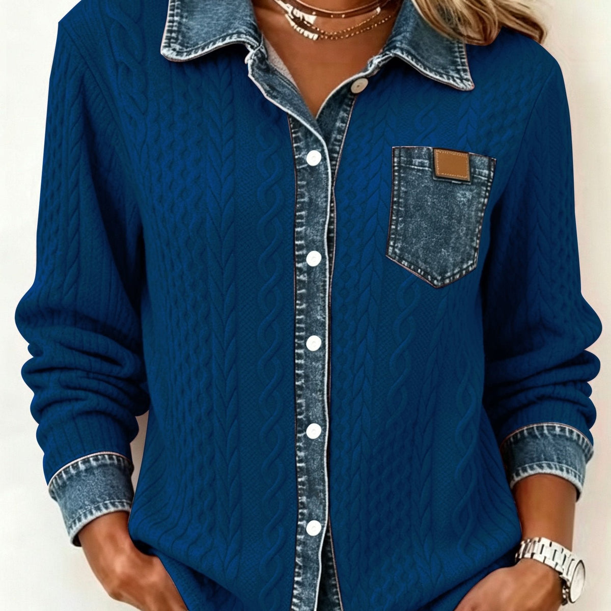 Greta | Camisa texturizada con botones delanteros