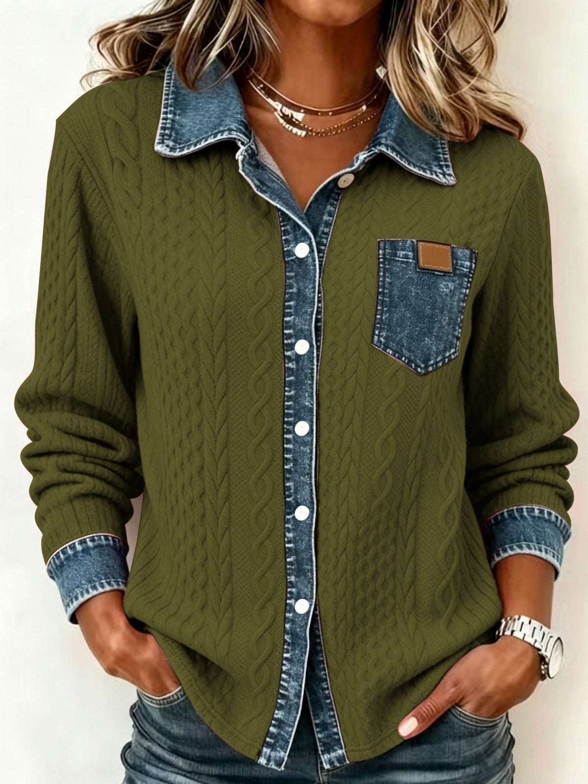 Greta | Camisa texturizada con botones delanteros