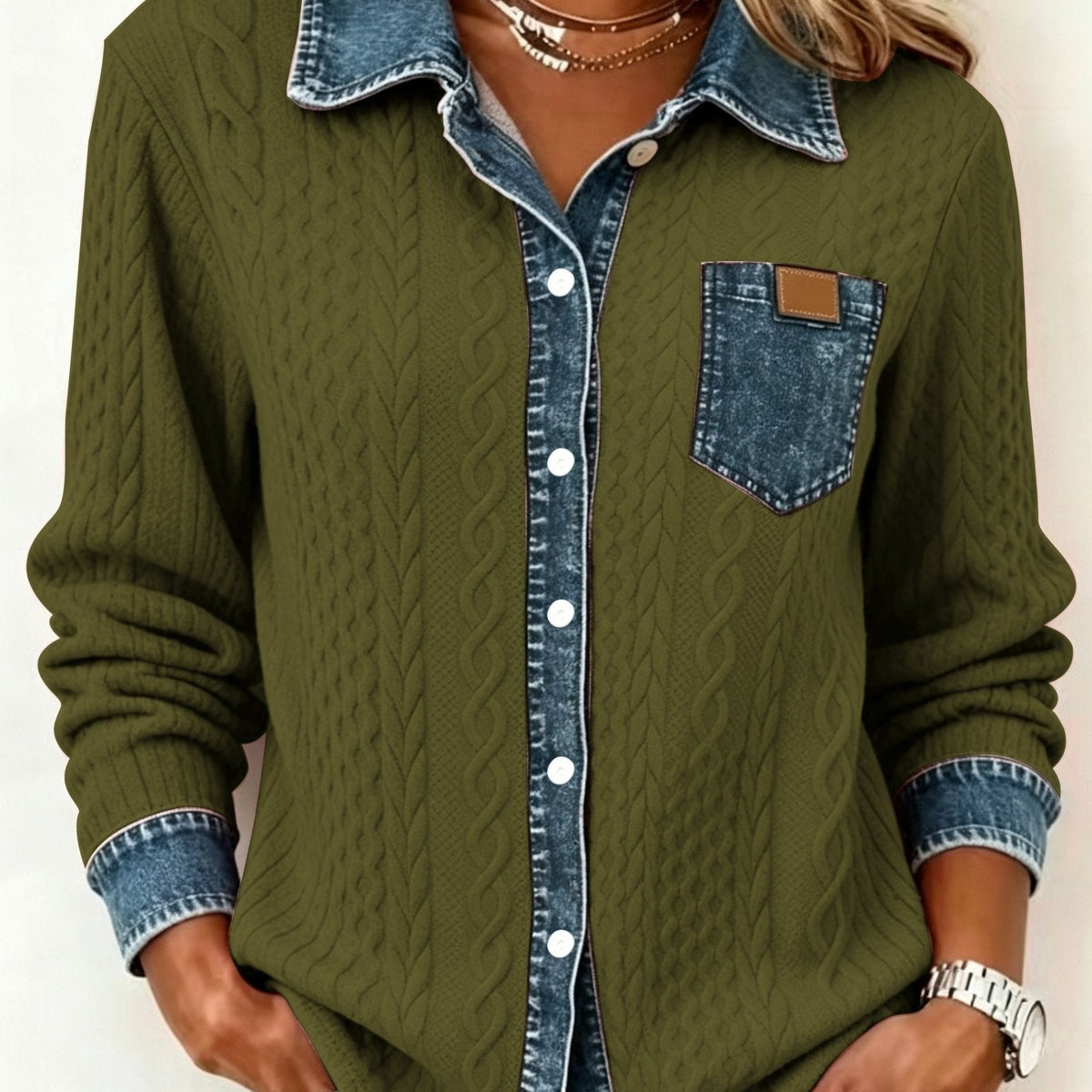 Greta | Camisa texturizada con botones delanteros