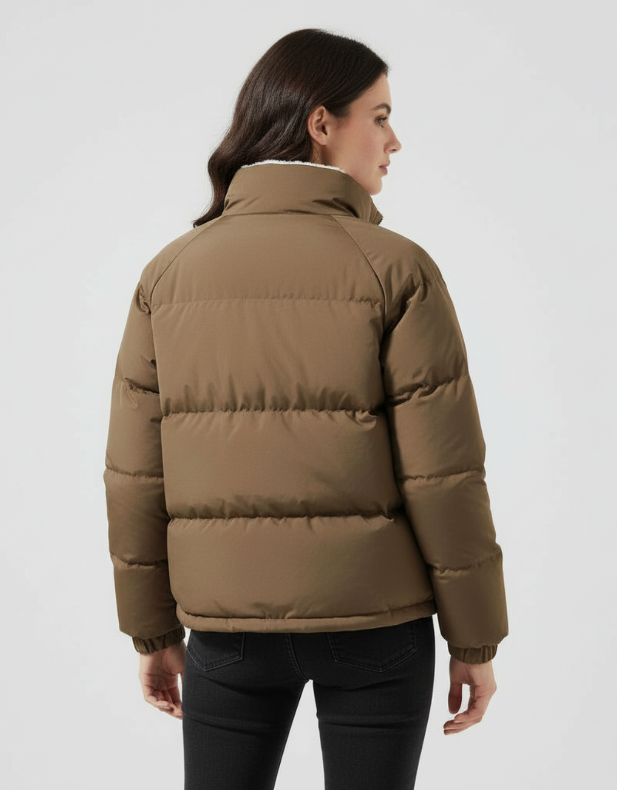 Hailey | Sherpa Lined High Collar Puffer Jacket