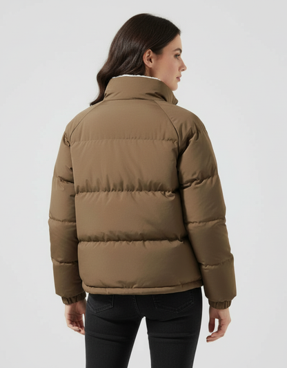 Hailey | Sherpa Lined High Collar Puffer Jacket