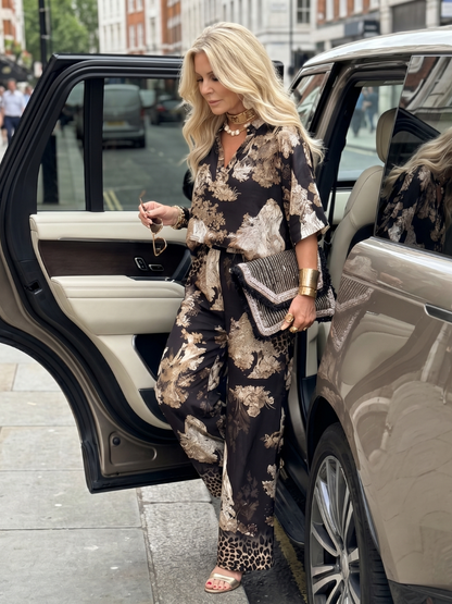 Harper | Printed Wide Leg Wrap Top Set