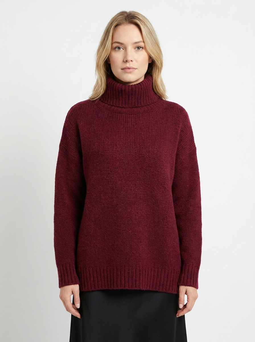 Hazel | Oversized Turtleneck Pullover