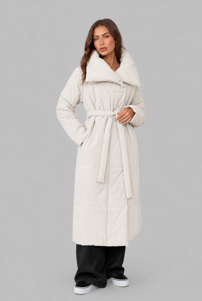 Imogen | Oversized Collar Long Puffer Coat
