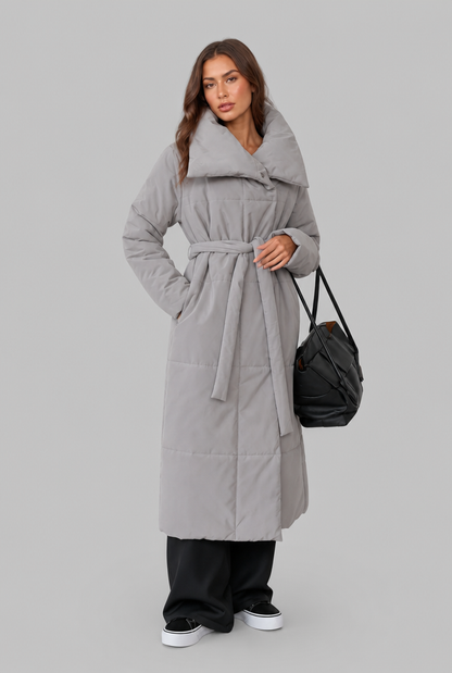 Imogen | Oversized Collar Long Puffer Coat