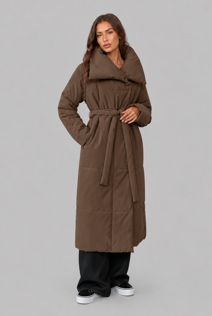 Imogen | Oversized Collar Long Puffer Coat