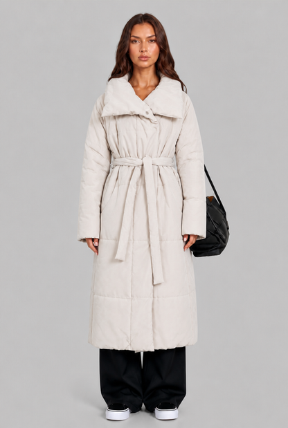 Imogen | Oversized Collar Long Puffer Coat