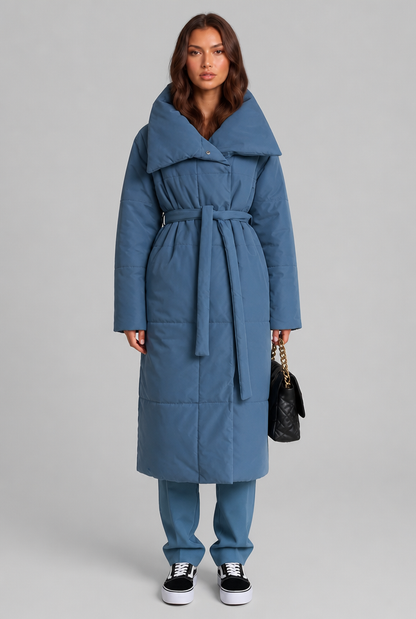 Imogen | Oversized Collar Long Puffer Coat