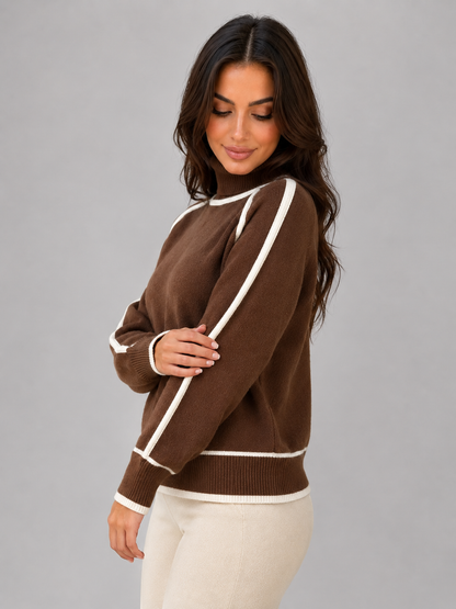 Ingrid | Jersey de punto holgado con cuello vuelto