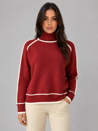 Ingrid | Jersey de punto holgado con cuello vuelto