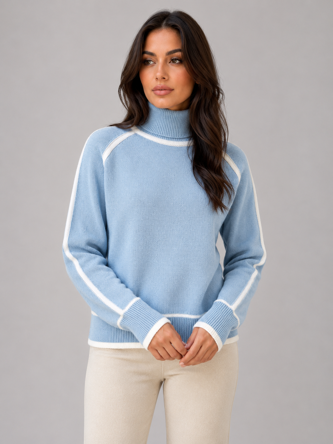 Ingrid | Jersey de punto holgado con cuello vuelto